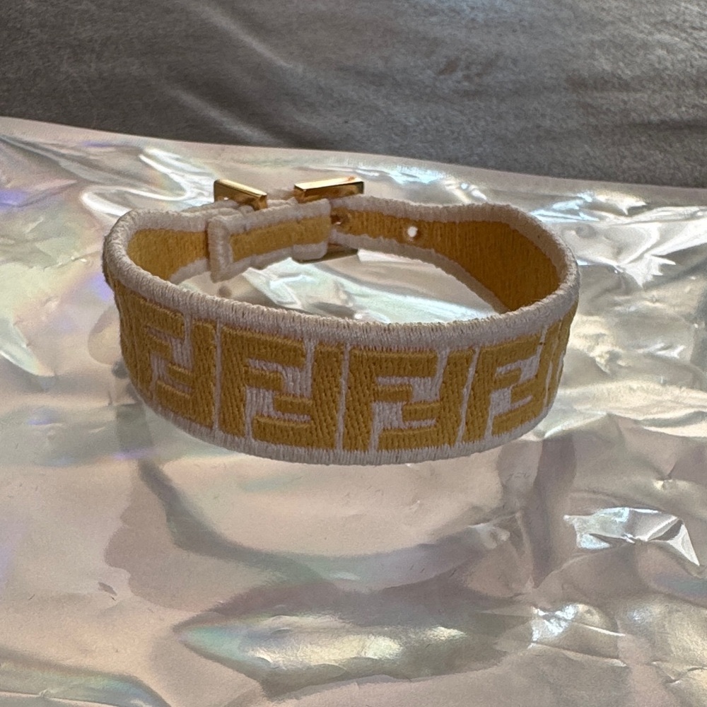 Fendi Gold and White Women's Bracelet